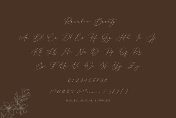 Rainbow Beauty Font PNG with transparent background - Preview 4