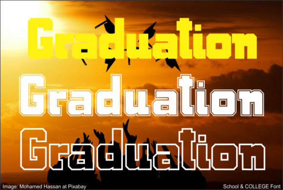 School and College Font PNG with transparent background - Preview 2