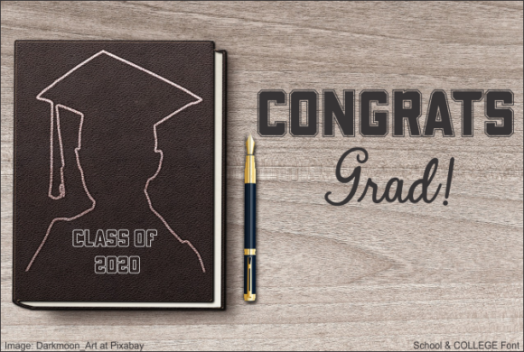 School and College Font PNG with transparent background - Preview 4