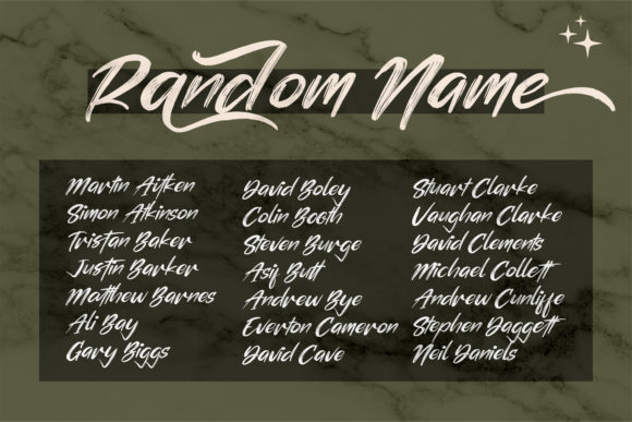 Simphony Brushe Font PNG with transparent background - Preview 1