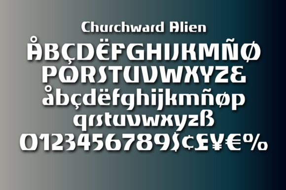 Churchward Alien Font - Preview 2