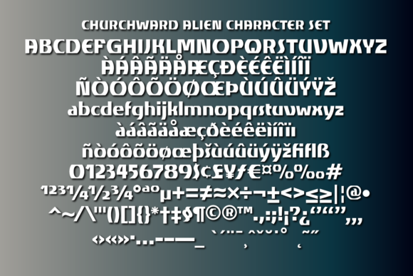 Churchward Alien Font - Preview 4
