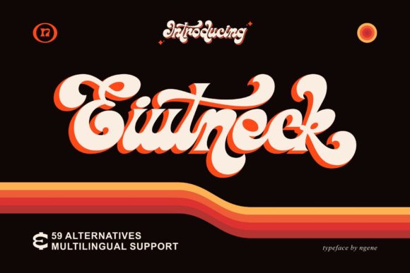 Eiutneck Script Font PNG with transparent background - Preview 1