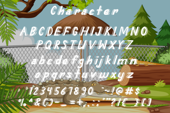 First Alligator Font PNG with transparent background - Preview 3