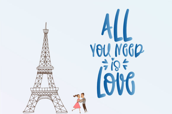Holiday Lover in Paris Font PNG with transparent background - Preview 1