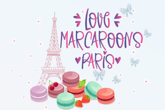 Holiday Lover in Paris Font PNG with transparent background - Preview 2