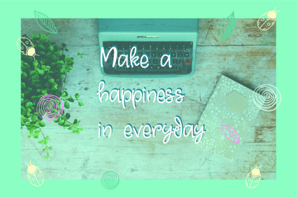 Lady Bug Font PNG with transparent background - Preview 3