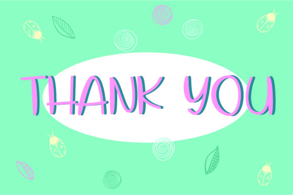Lady Bug Font PNG with transparent background - Preview 4