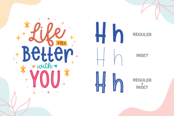 Morning Honey Duo Font PNG with transparent background - Preview 2