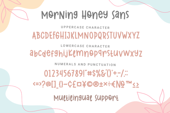 Morning Honey Duo Font PNG with transparent background - Preview 3