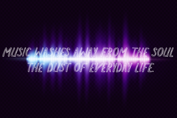 Music Matrix Font PNG with transparent background - Preview 1
