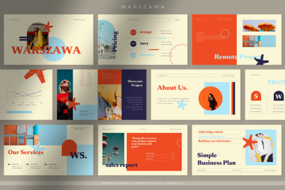 Warszawa Retro Business Presentation Template