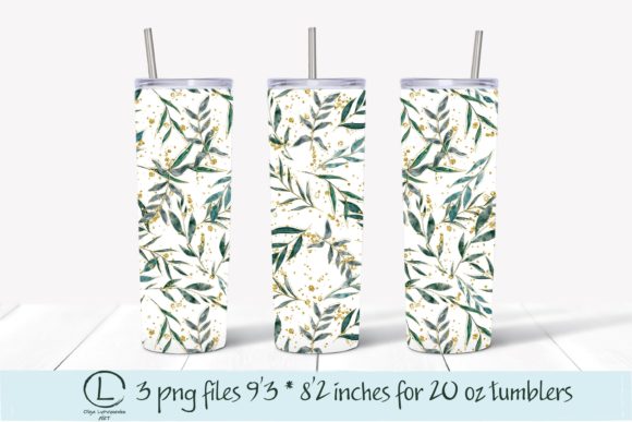 Greenery Sublimation Design for Tumblers Graphic Crafts By OlhaLyArt