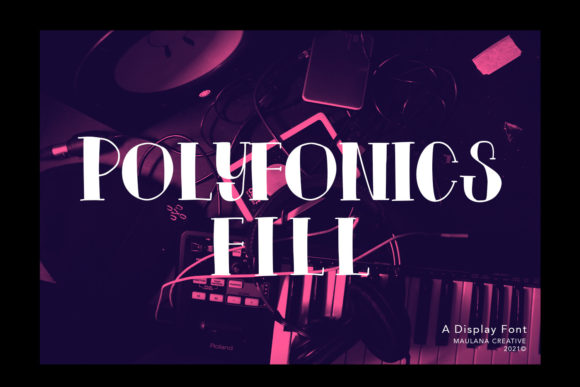 Polyfonics Font PNG with transparent background - Preview 1