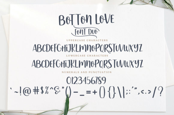 Botton Love Duo Font PNG with transparent background - Preview 5