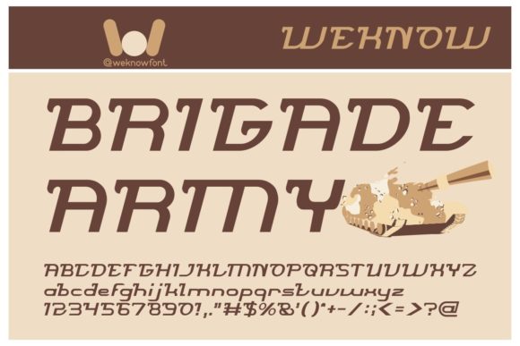 Brigade Army Font - Preview 1