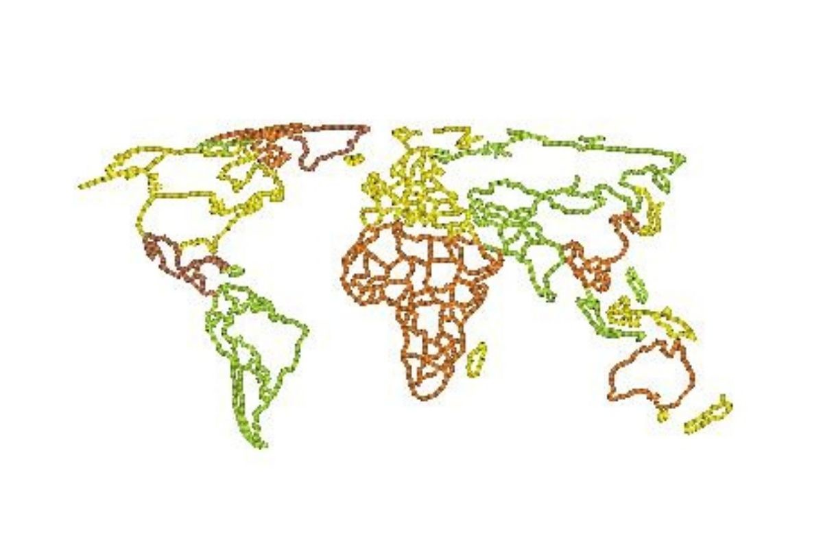 Customizable Map of the World