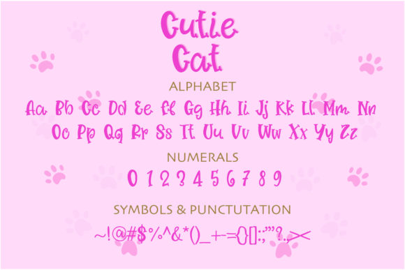 Cutie Cat Font - Preview 1