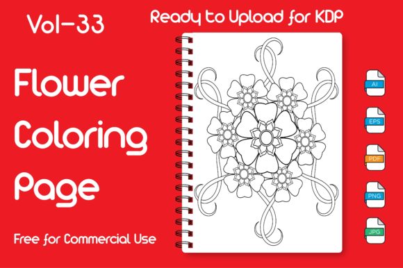 Flower Coloring Book Floral KDP Interior Graphic by Golam Kader Riad ...