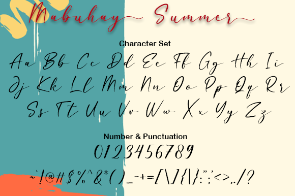 Mabuhay Summer Font PNG with transparent background - Preview 2