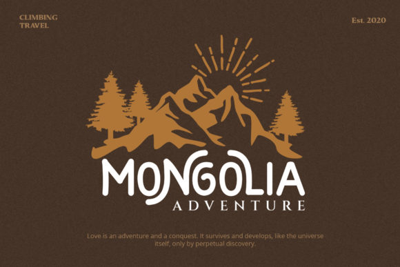 Morvino Growing Font PNG with transparent background - Preview 1