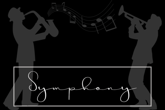 Saxophone Signature Font PNG with transparent background - Preview 1