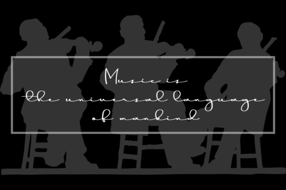 Saxophone Signature Font PNG with transparent background - Preview 3
