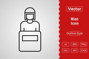 Vector Riot Outline Icon Graphic by Muhammad Atiq · Creative Fabrica