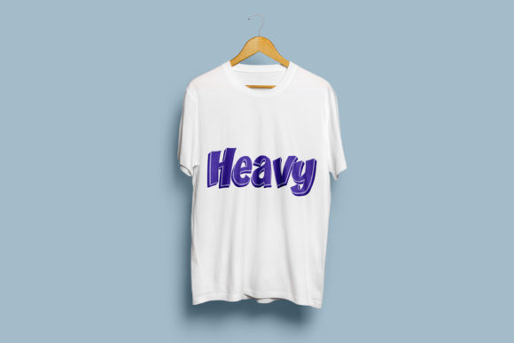 Heavy T Shirt 3d Font Sublimation Png Graphics
