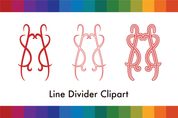 Line Divided Design Line Divider Clipart Design Graphic by Mansuart62 · Creative Fabrica