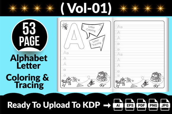 Alphabet Letter Tracing KDP Interior V01 Graphic by Md Abu Saeid ...