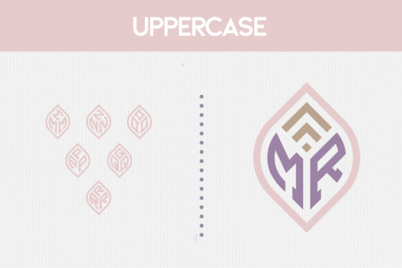 Elliptical Triple Letters Monogram Font - Preview 1
