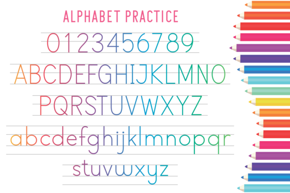 Alphabet Practice Font - Preview 1