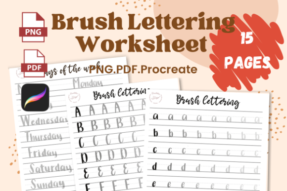 Brush Lettering Worksheets