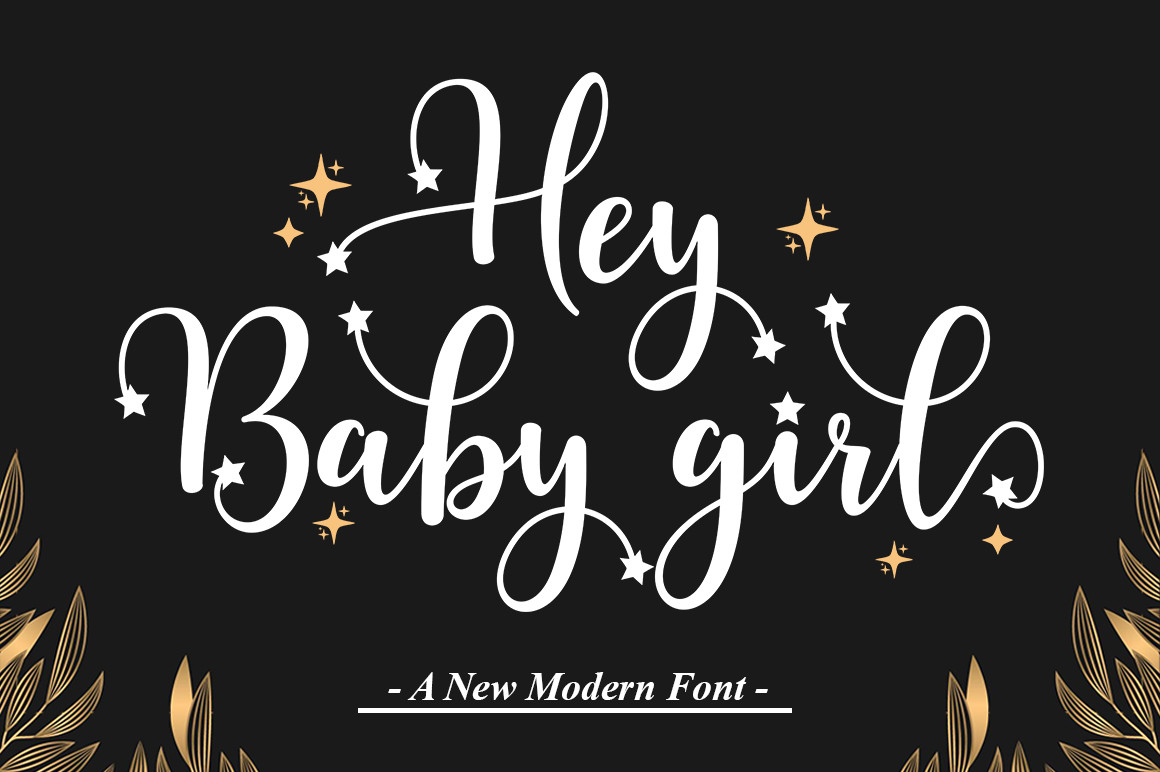 Hey Baby Girl preview — delicate script font
