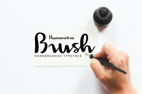 Humaniora Handbrush Font PNG with transparent background - Preview 1
