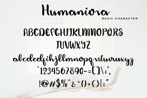 Humaniora Handbrush Font PNG with transparent background - Preview 5