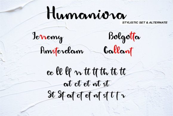 Humaniora Handbrush Font PNG with transparent background - Preview 6