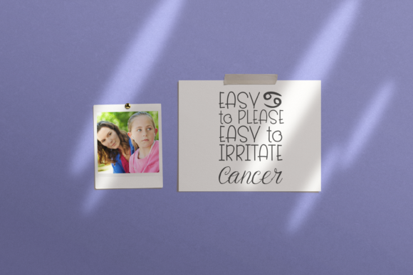 Loving Cancer Duo Font PNG with transparent background - Preview 3