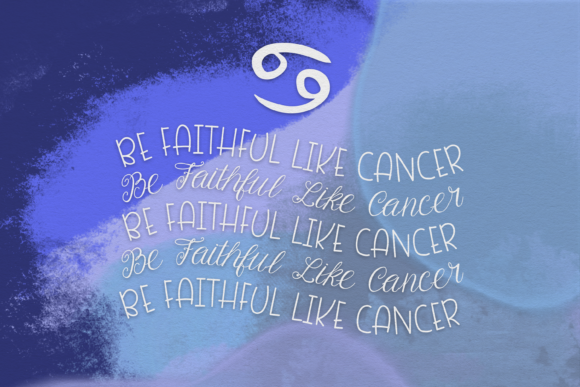 Loving Cancer Duo Font PNG with transparent background - Preview 4