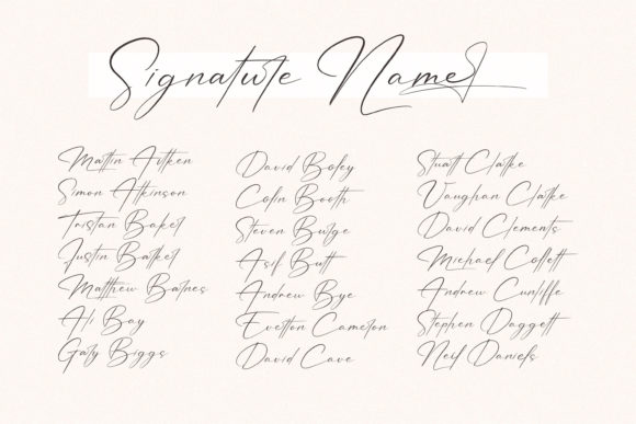 Patricia Signature Font PNG with transparent background - Preview 1