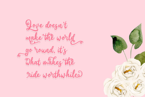 Romantic Script Font PNG with transparent background - Preview 3