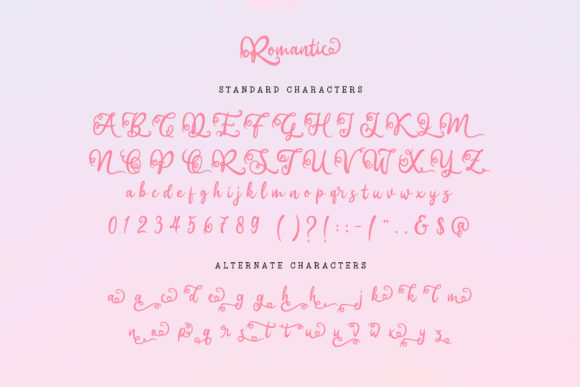 Romantic Script Font PNG with transparent background - Preview 5