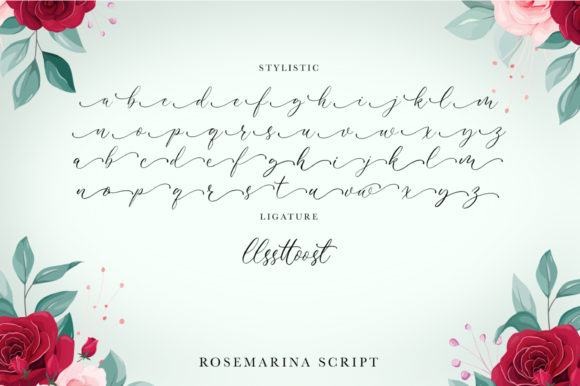 Rosemarina Font PNG with transparent background - Preview 3