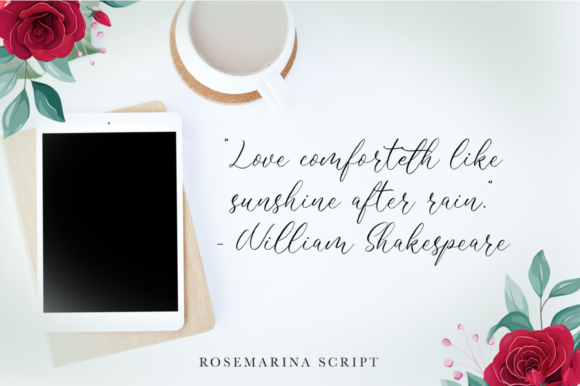 Rosemarina Font PNG with transparent background - Preview 4