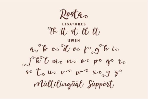 Rosta Font font preview - 3
