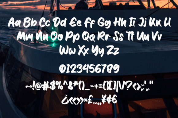 Sailorman Font PNG with transparent background - Preview 3