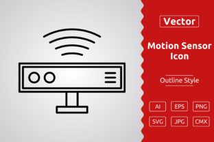 Vector Motion Sensor Outline Icon Graphic by Muhammad Atiq · Creative ...