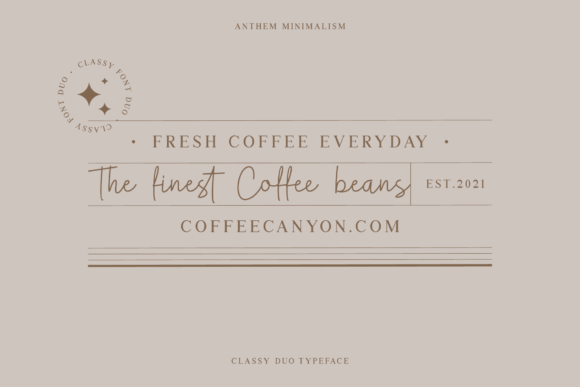 Anthem Minimalism Duo Font PNG with transparent background - Preview 3