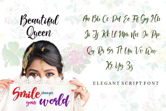 Beautiful Queen Font PNG with transparent background - Preview 4